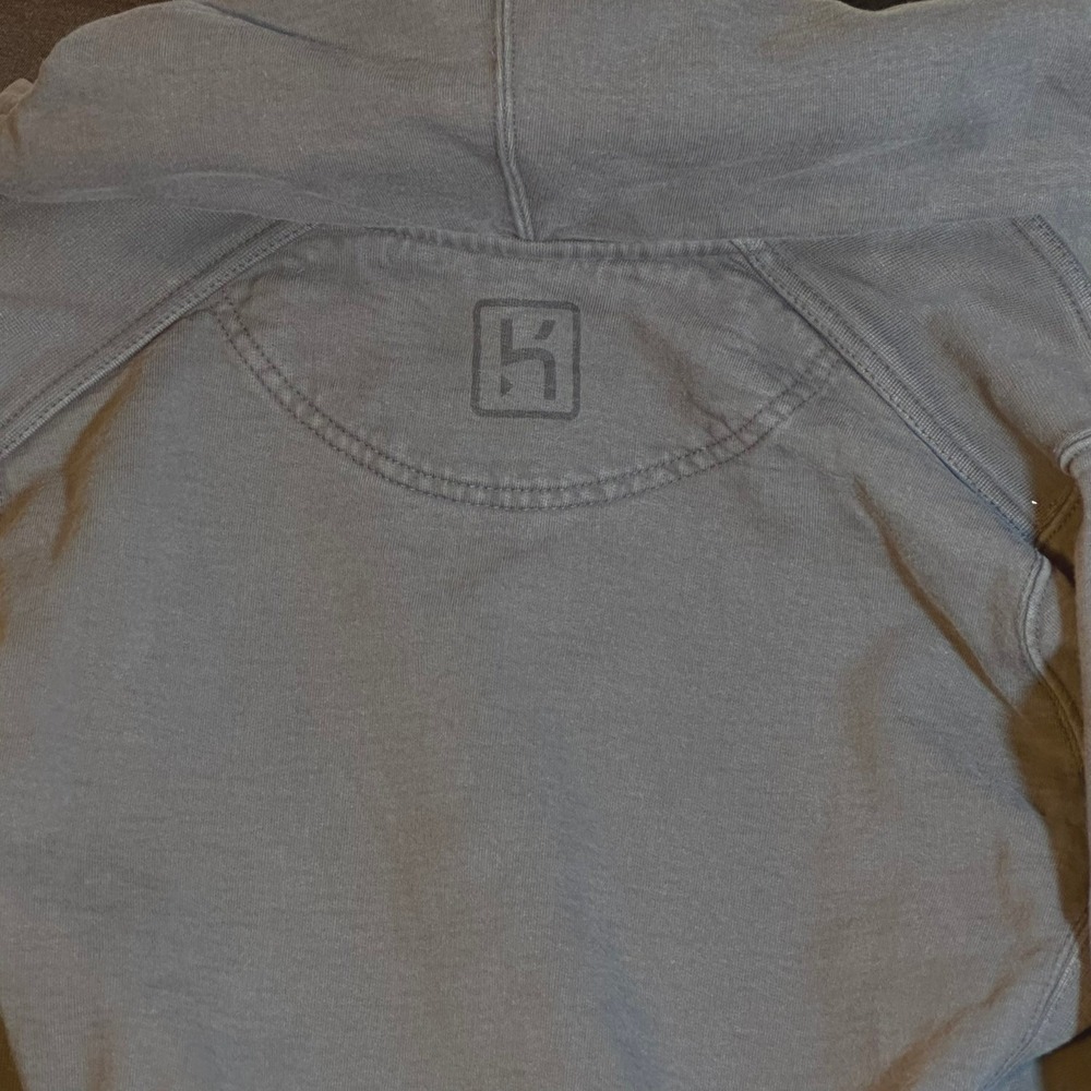 American Giant Zip Hoodie Mens Small Gray Made in USA Rare Graphic Elbow Patch‎ - Picture 7 of 15